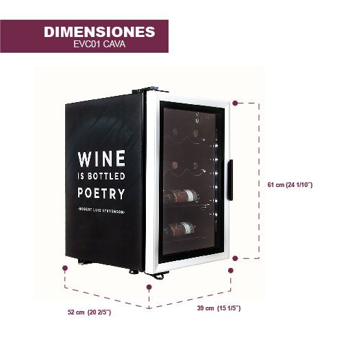Imbera VC01-W1 1024301 CAVA DE VINOS con Capacidad para 10 Botellas - Image 2