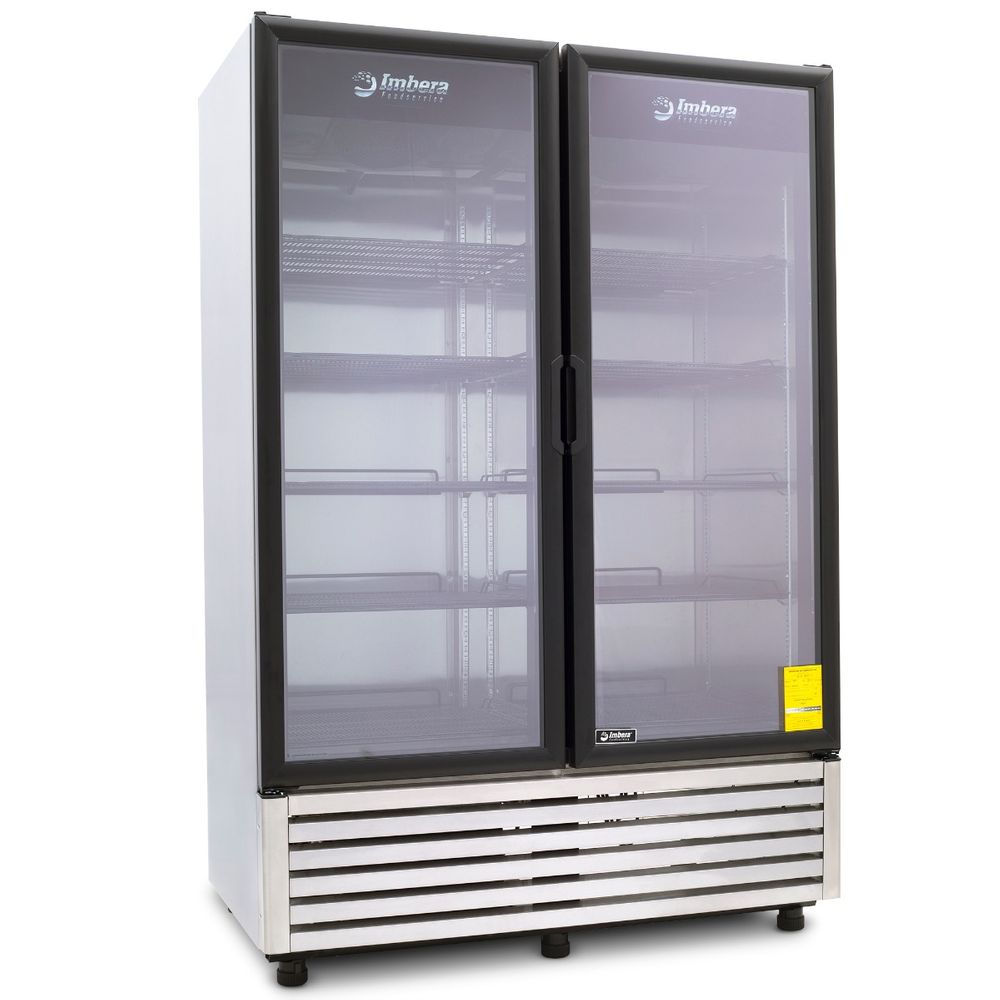 Imbera VRD43 Refrigerador Acero Inoxidable 2 Puertas de Cristal